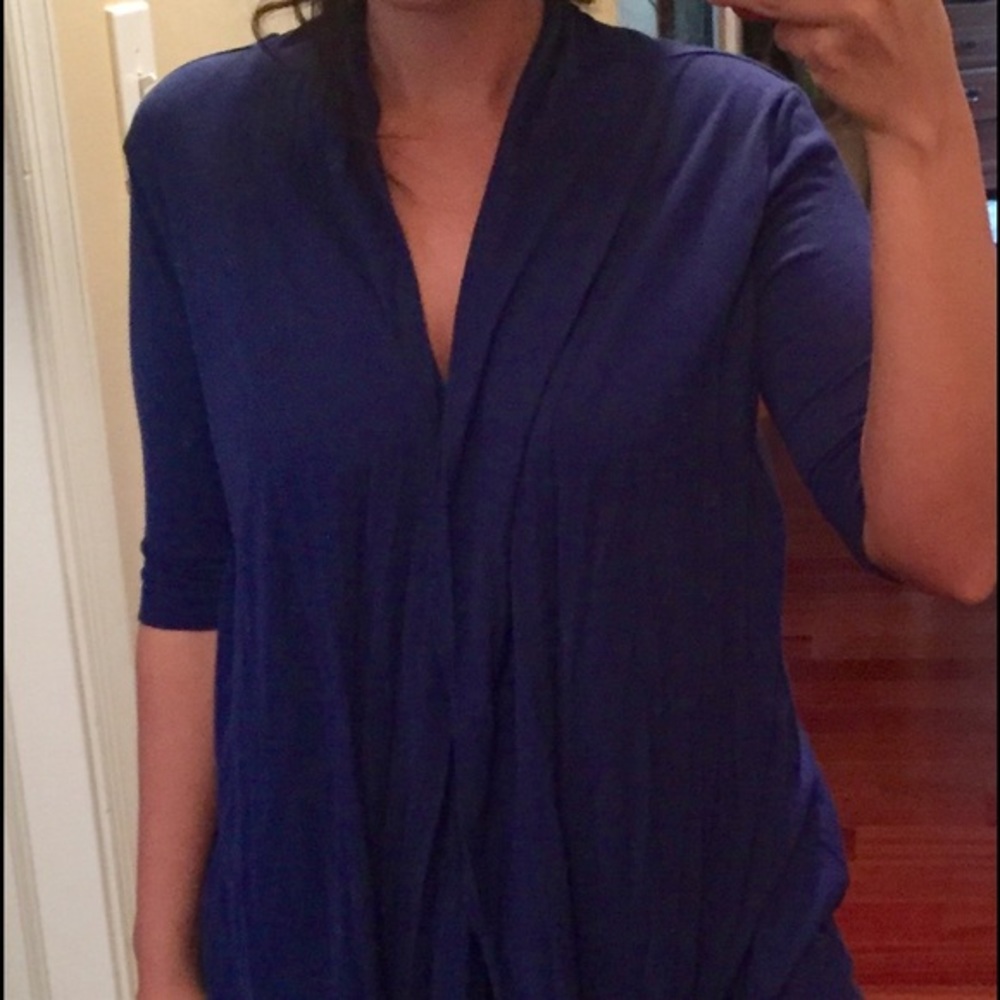 Blue Express Cardigan (lightweight cotton) M